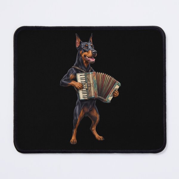 Item preview, Doberman Pinscher Playing Accordion Player Accordionist Dog Lover designed and sold by DoodleTortle.