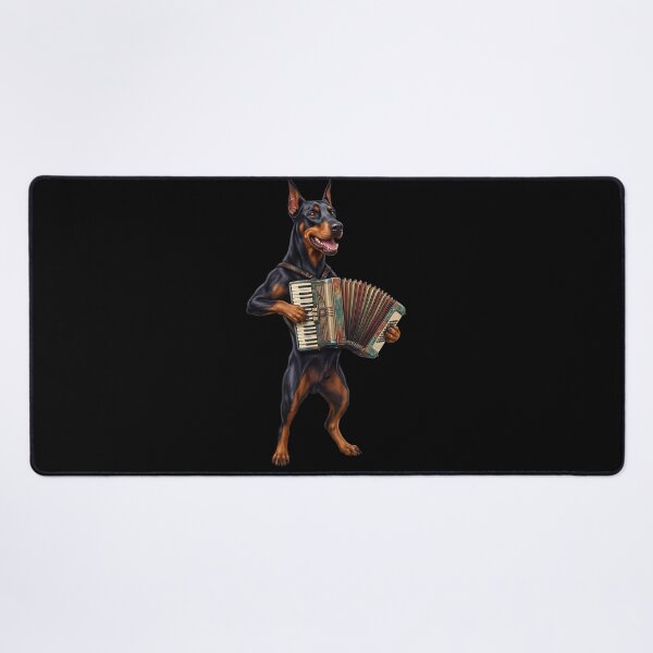 Item preview, Doberman Pinscher Playing Accordion Player Accordionist Dog Lover designed and sold by DoodleTortle.