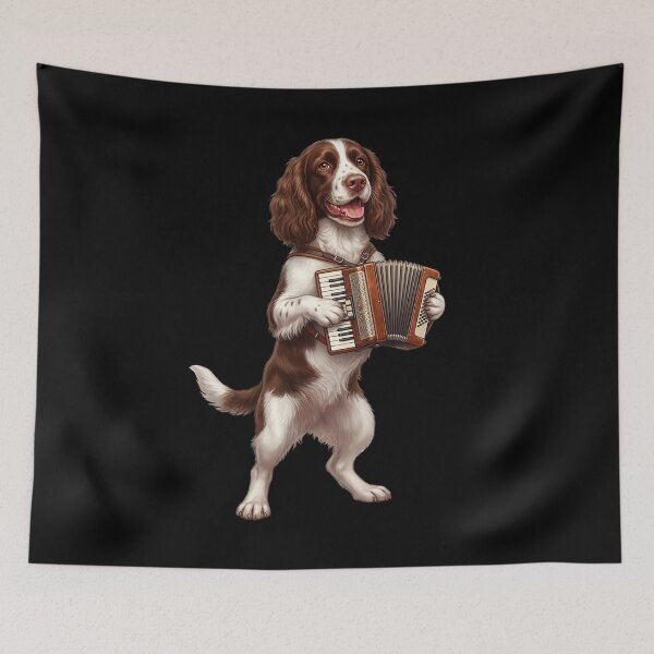 Item preview, English Springer Spaniel Playing Accordion Player Accordionist Dog Lover designed and sold by DoodleTortle.
