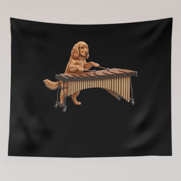 Item preview, Cocker Spaniel Playing Marimba Player Marimbist Dog Lover designed and sold by TerryConnells.
