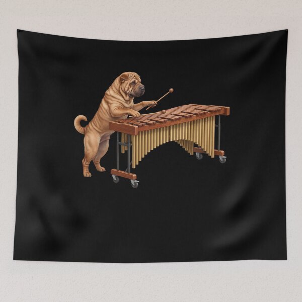 Item preview, Chinese Shar-Pei Playing Marimba Player Marimbist Dog Lover designed and sold by TerryConnells.
