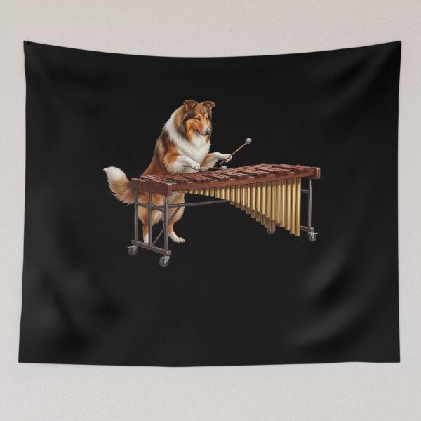Item preview, Collie Playing Marimba Player Marimbist Dog Lover designed and sold by TerryConnells.