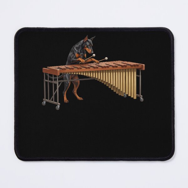Item preview, Doberman Pinscher Playing Marimba Player Marimbist Dog Lover designed and sold by TerryConnells.