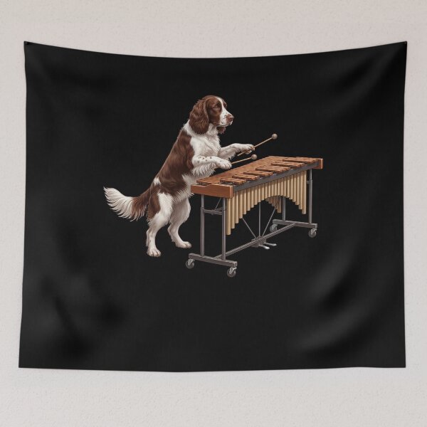 Item preview, English Springer Spaniel Playing Marimba Player Marimbist Dog Lover designed and sold by TerryConnells.