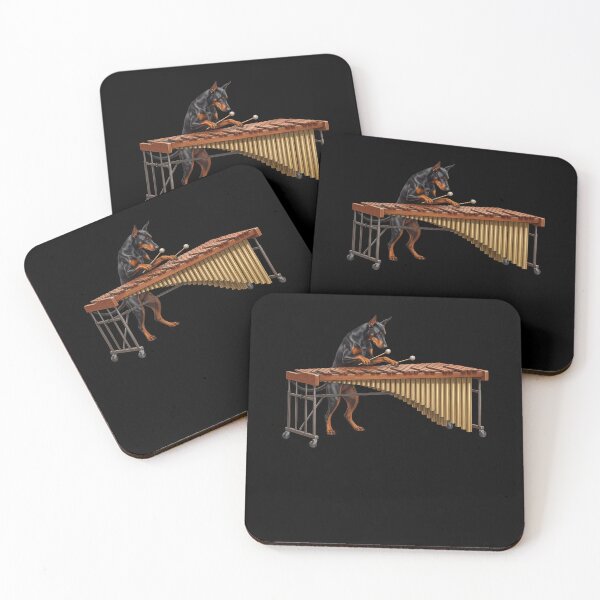 Item preview, Doberman Pinscher Playing Marimba Player Marimbist Dog Lover designed and sold by TerryConnells.