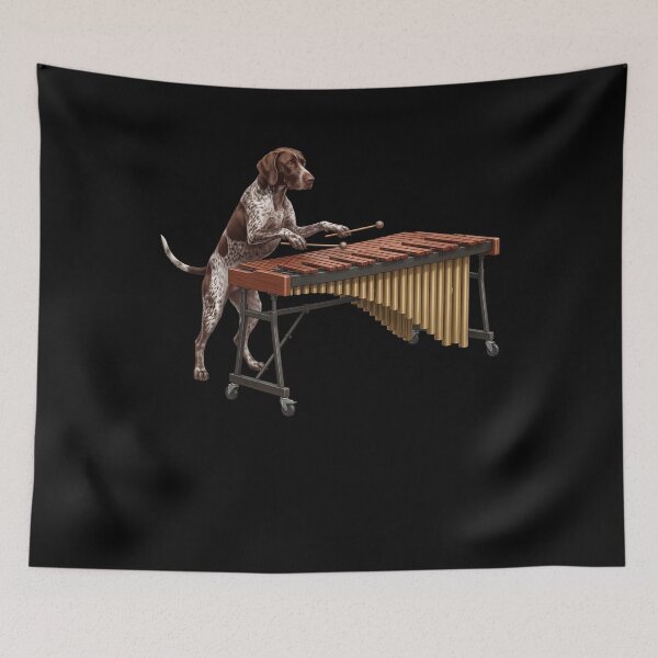 Item preview, German Shorthaired Pointer Playing Marimba Player Marimbist Dog Lover designed and sold by TerryConnells.