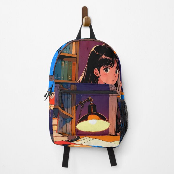 Item preview, Rainy Midnight Study Desk - Cozy Lofi Anime Room Aesthetic designed and sold by ShadowsInk.