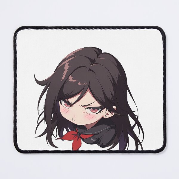 Item preview, Toko Fukawa Danganronpa Chibi Angry Pout Dark Hair designed and sold by 108Recordings.