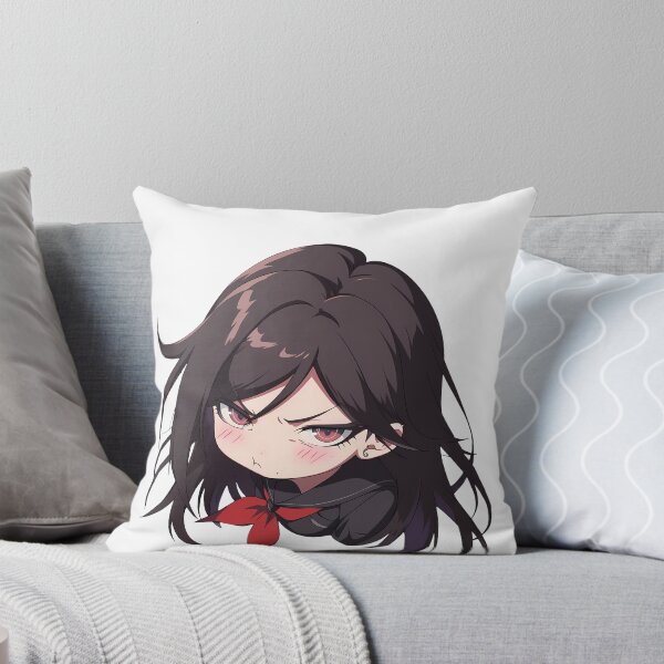Item preview, Toko Fukawa Danganronpa Chibi Angry Pout Dark Hair designed and sold by 108Recordings.
