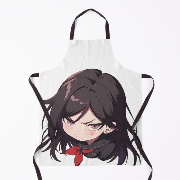 Item preview, Toko Fukawa Danganronpa Chibi Angry Pout Dark Hair designed and sold by 108Recordings.