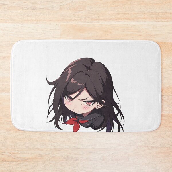 Item preview, Toko Fukawa Danganronpa Chibi Angry Pout Dark Hair designed and sold by 108Recordings.
