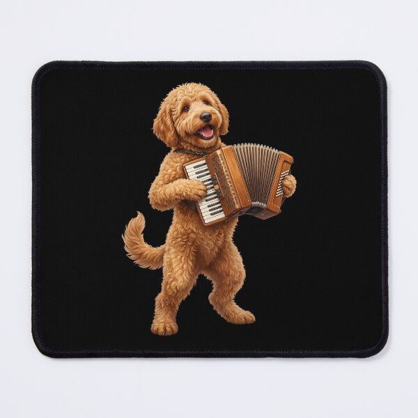 Item preview, Goldendoodle Playing Accordion Player Accordionist Dog Lover designed and sold by DoodleTortle.