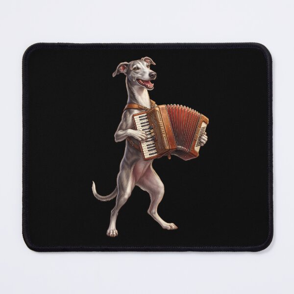 Item preview, Greyhound Playing Accordion Player Accordionist Dog Lover designed and sold by DoodleTortle.