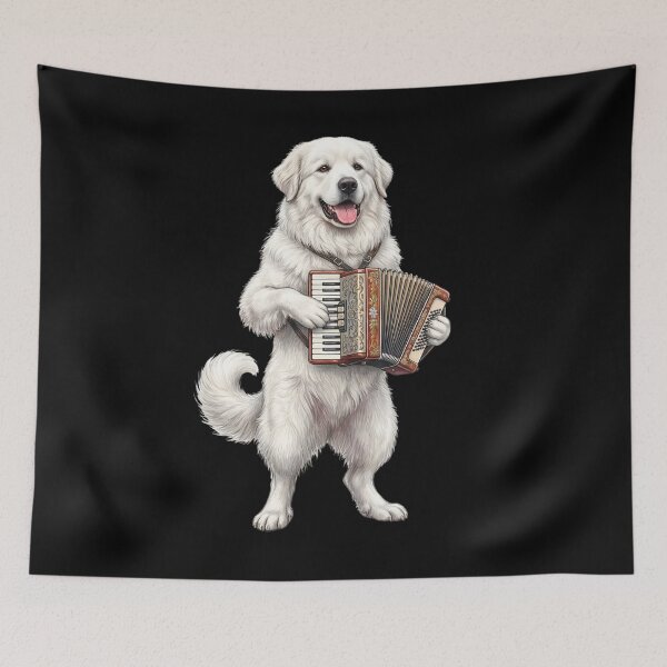 Item preview, Great Pyrenees Playing Accordion Player Accordionist Dog Lover designed and sold by DoodleTortle.