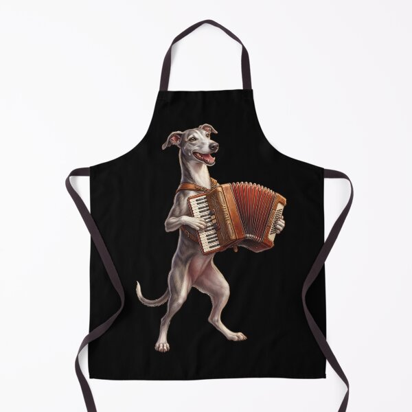 Item preview, Greyhound Playing Accordion Player Accordionist Dog Lover designed and sold by DoodleTortle.