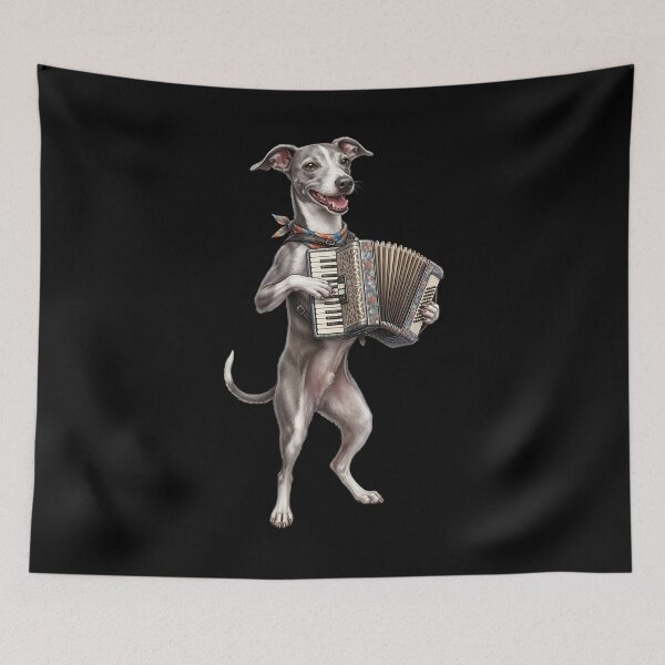 Item preview, Italian Greyhound Playing Accordion Player Accordionist Dog Lover designed and sold by DoodleTortle.