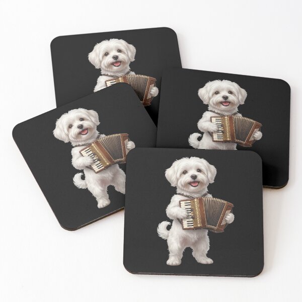 Item preview, Maltese Playing Accordion Player Accordionist Dog Lover designed and sold by DoodleTortle.