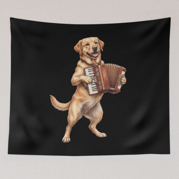Item preview, Labrador Retriever Playing Accordion Player Accordionist Dog Lover designed and sold by DoodleTortle.