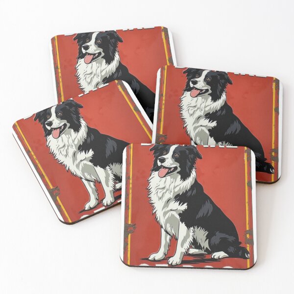 Item preview, Vintage Beware of Dog Border Collie designed and sold by socialarmour.
