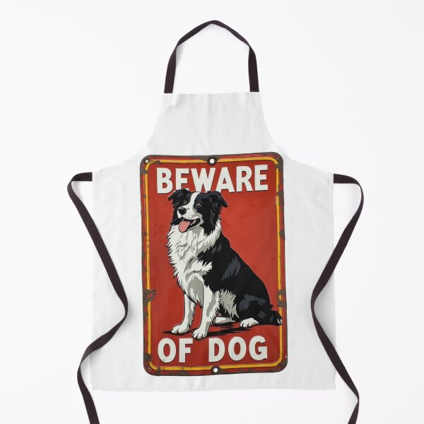 Item preview, Vintage Beware of Dog Border Collie designed and sold by socialarmour.