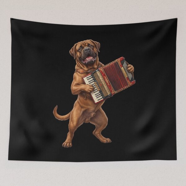 Item preview, Mastiff Playing Accordion Player Accordionist Dog Lover designed and sold by DoodleTortle.