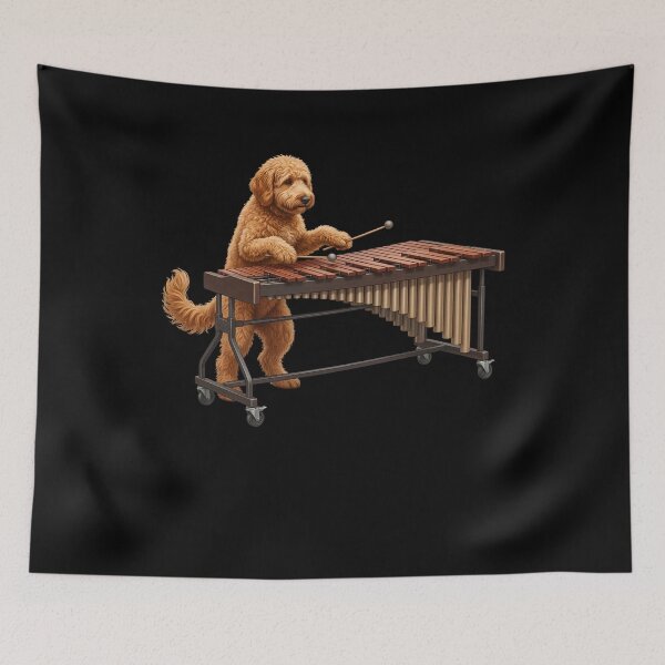 Item preview, Goldendoodle Playing Marimba Player Marimbist Dog Lover designed and sold by TerryConnells.