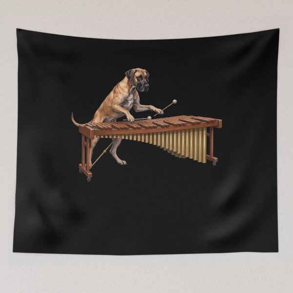 Item preview, Great Dane Playing Marimba Player Marimbist Dog Lover designed and sold by TerryConnells.