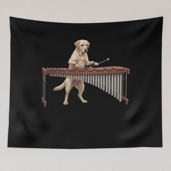 Item preview, Labrador Retriever Playing Marimba Player Marimbist Dog Lover designed and sold by TerryConnells.