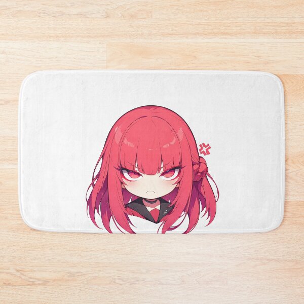 Item preview, Maki Harukawa Danganronpa V3 Chibi Angry Red Hair Glare designed and sold by 108Recordings.