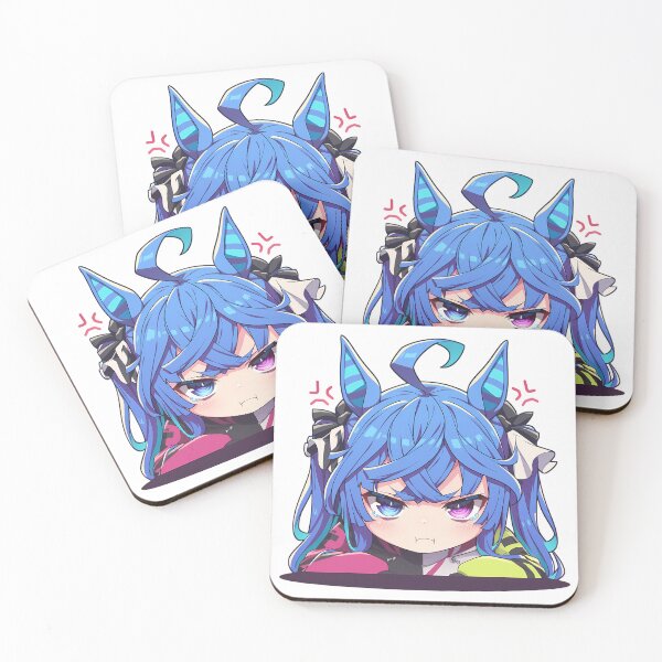 Item preview, Twin Turbo Uma Musume Pretty Derby Blue Hair Chibi Tantrum designed and sold by 108Recordings.