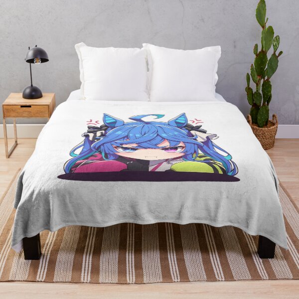 Item preview, Twin Turbo Uma Musume Pretty Derby Blue Hair Chibi Tantrum designed and sold by 108Recordings.