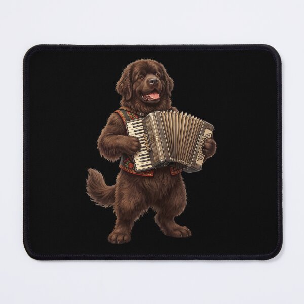 Item preview, Newfoundland Playing Accordion Player Accordionist Dog Lover designed and sold by DoodleTortle.