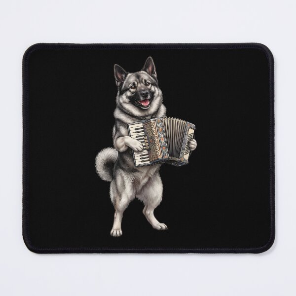 Item preview, Norwegian Elkhound Playing Accordion Player Accordionist Dog Lover designed and sold by DoodleTortle.