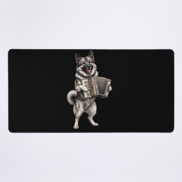 Item preview, Norwegian Elkhound Playing Accordion Player Accordionist Dog Lover designed and sold by DoodleTortle.