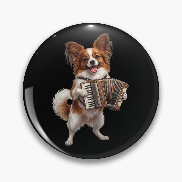 Item preview, Papillon Playing Accordion Player Accordionist Dog Lover designed and sold by DoodleTortle.