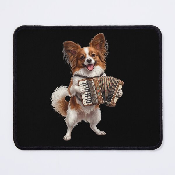 Item preview, Papillon Playing Accordion Player Accordionist Dog Lover designed and sold by DoodleTortle.