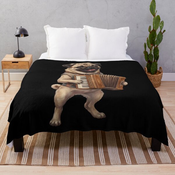 Item preview, Pug Playing Accordion Player Accordionist Dog Lover designed and sold by DoodleTortle.