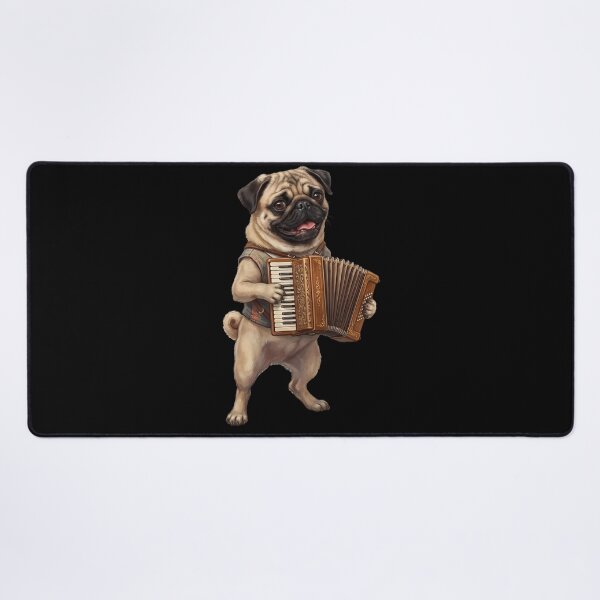 Item preview, Pug Playing Accordion Player Accordionist Dog Lover designed and sold by DoodleTortle.
