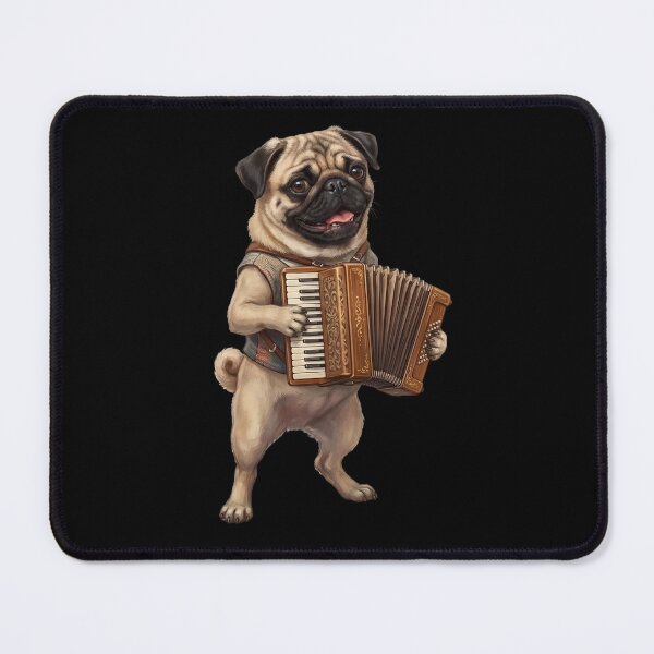 Item preview, Pug Playing Accordion Player Accordionist Dog Lover designed and sold by DoodleTortle.