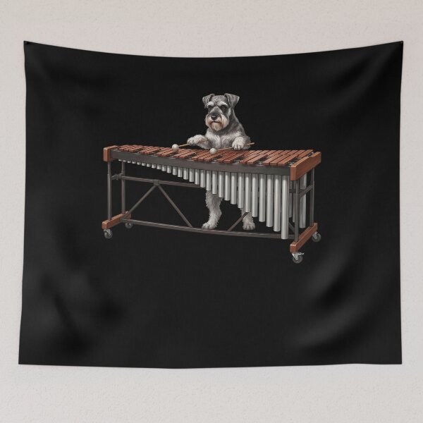 Item preview, Miniature Schnauzer Playing Marimba Player Marimbist Dog Lover designed and sold by TerryConnells.