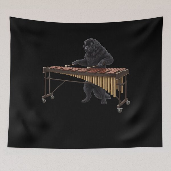 Item preview, Newfoundland Playing Marimba Player Marimbist Dog Lover designed and sold by TerryConnells.