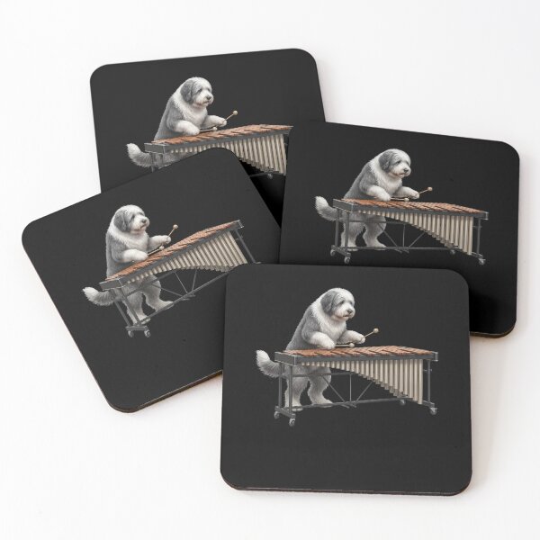 Item preview, Old English Sheepdog Playing Marimba Player Marimbist Dog Lover designed and sold by TerryConnells.