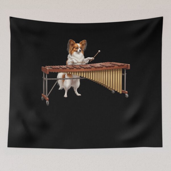 Item preview, Papillon Playing Marimba Player Marimbist Dog Lover designed and sold by TerryConnells.