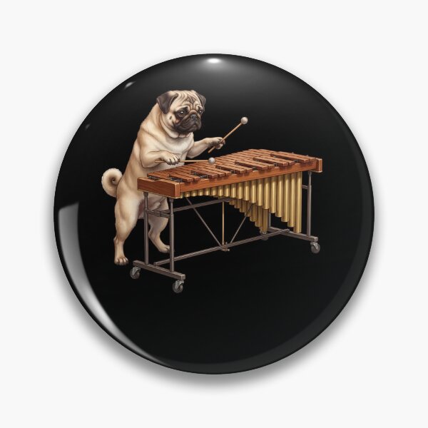 Item preview, Pug Playing Marimba Player Marimbist Dog Lover designed and sold by TerryConnells.