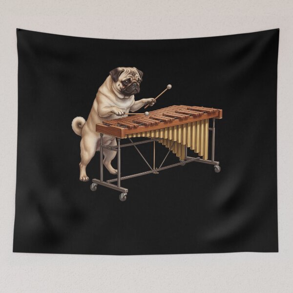 Item preview, Pug Playing Marimba Player Marimbist Dog Lover designed and sold by TerryConnells.
