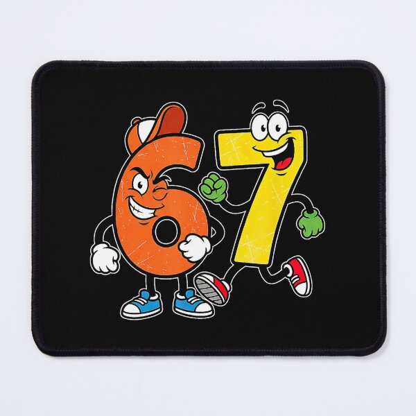 Item preview, 67 Cartoon Numbers Funny Cute Character Duo designed and sold by gladysenglish.