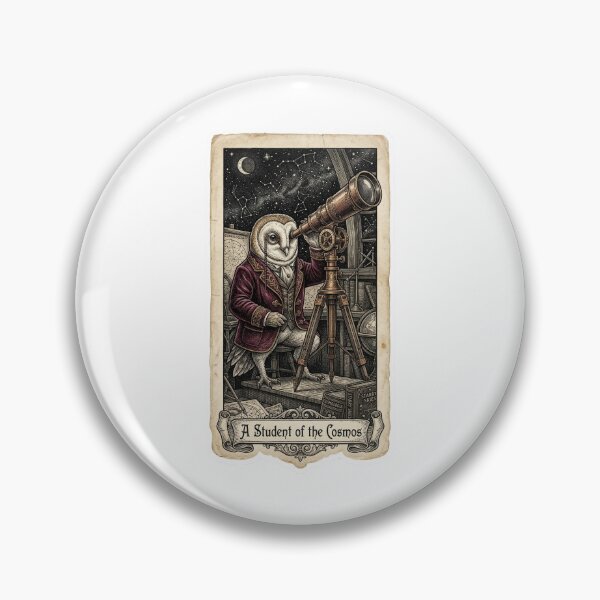 Item preview, Victorian Barn Owl Astronomer - Vintage Scientific Etching designed and sold by HiruK.