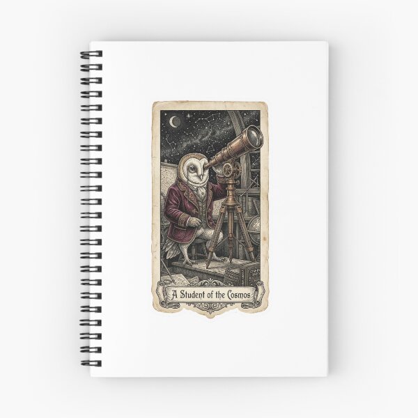 Item preview, Victorian Barn Owl Astronomer - Vintage Scientific Etching designed and sold by HiruK.