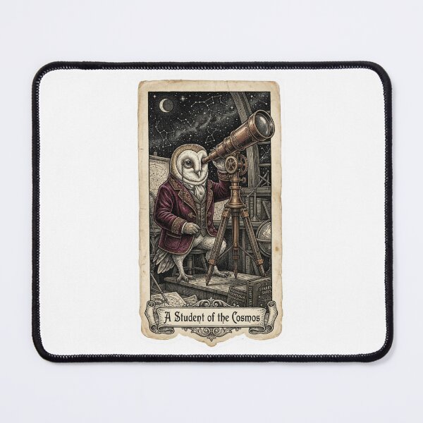 Item preview, Victorian Barn Owl Astronomer - Vintage Scientific Etching designed and sold by HiruK.
