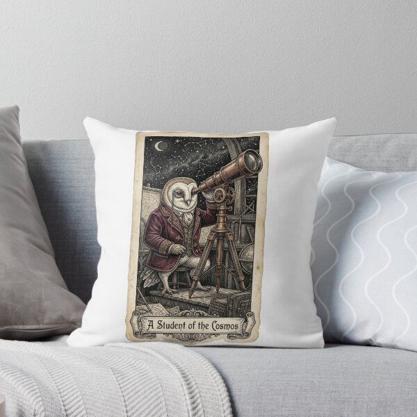 Item preview, Victorian Barn Owl Astronomer - Vintage Scientific Etching designed and sold by HiruK.